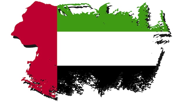 Art Illustration design nation flag with ripped effect sign symbol country of Emirates Arab