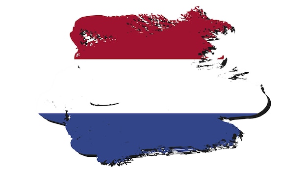 Art Illustration design nation flag with ripped effect sign symbol country of Netherlands