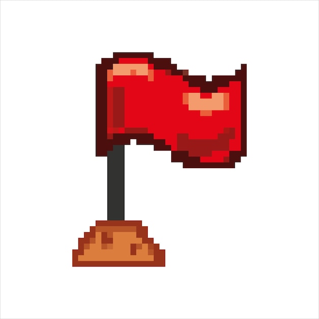 Art illustration draw artwork pixel character icon symbol design concept video game set of flag