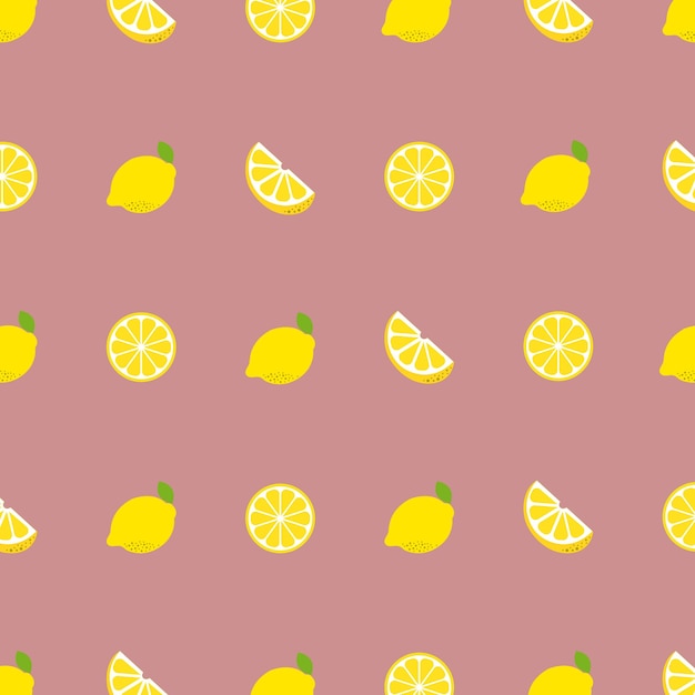 패턴의 아트 일러스트 레몬