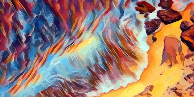 Вектор Художественная иллюстрация масляная краска фон