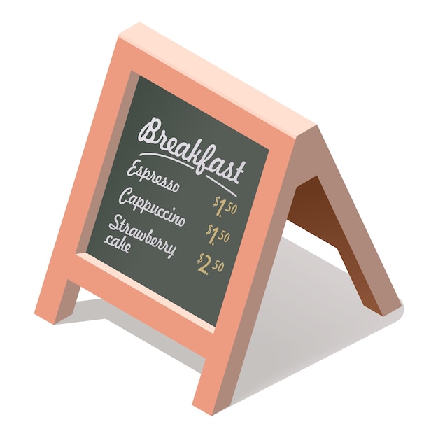 Vector art illustration restaurant menu board vector