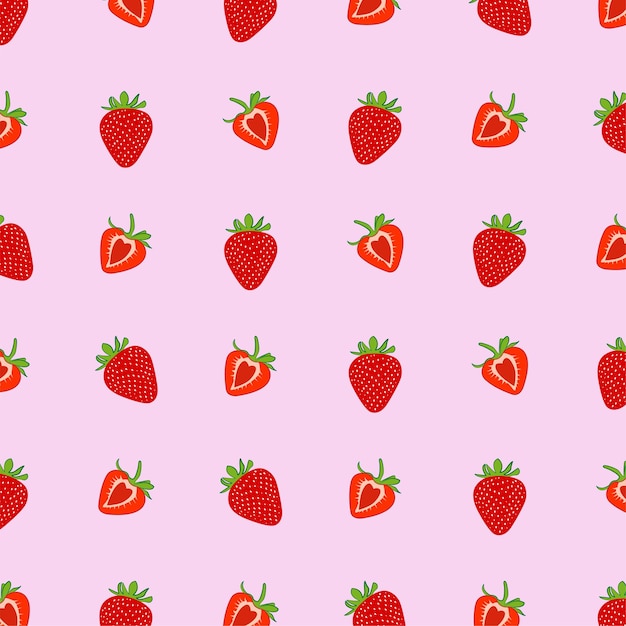 Arte illustrazione fragola di pattern