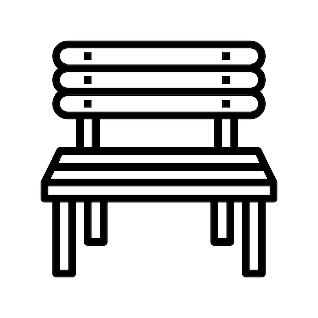 Vector art illustration symbol icon furniture logo household design sketch hand draw of wood chair