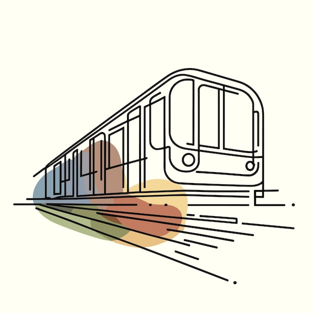 Vector art illustration train