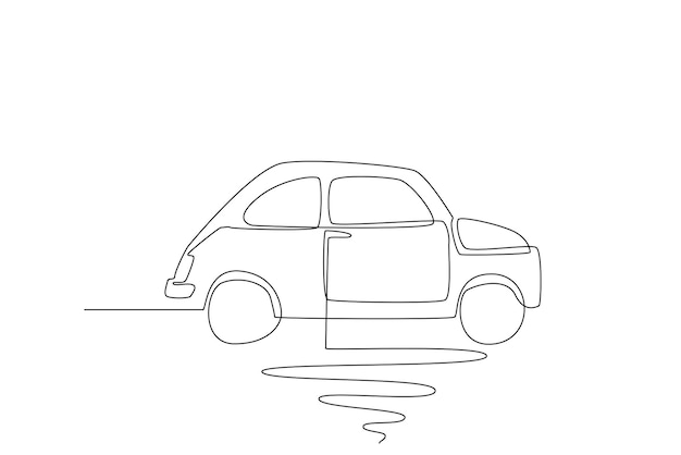 Art Illustration of vehicles. Simple line and one line illustration of transportation drawings.