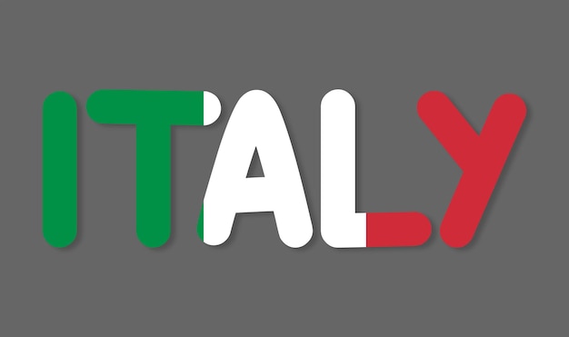 Art made with text and the Italian flag