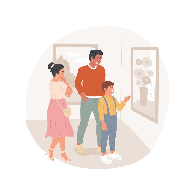 art museum isolated cartoon vector illustration