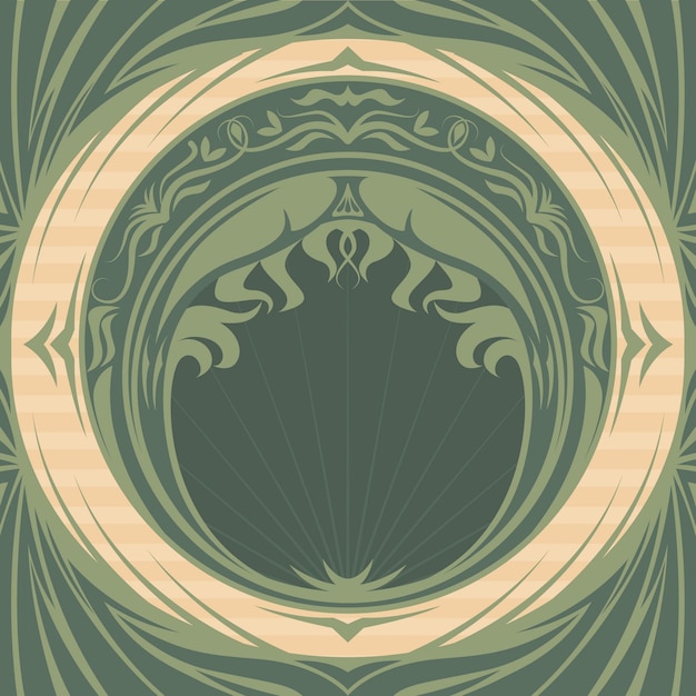 Art Nouveau-geïnspireerde achtergrond