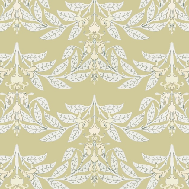 Vector art nouveau wisteria flower vector pattern design resource