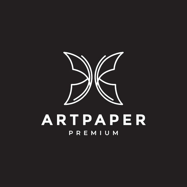 Art paper fly insect logo design