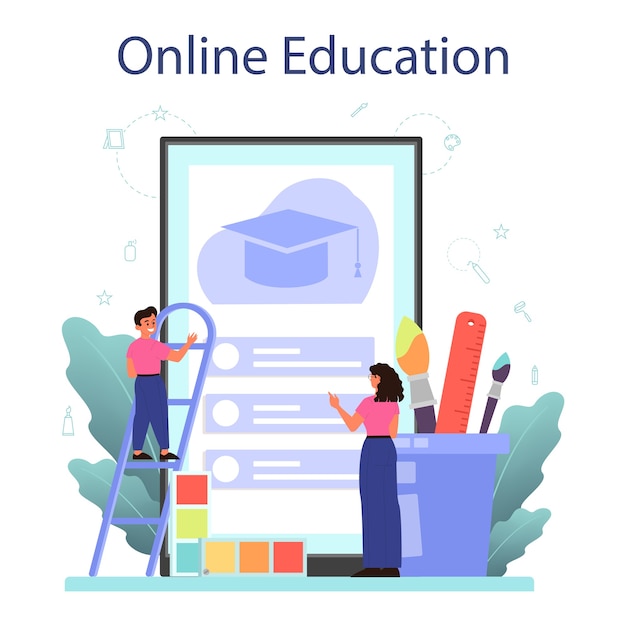 Art school education online service or platform