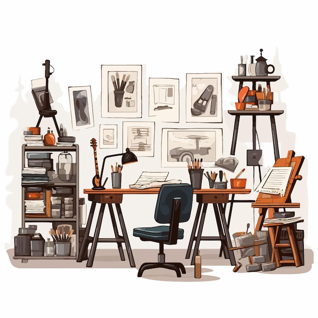 Art_studio_interieur_meubels_en_apparatuur