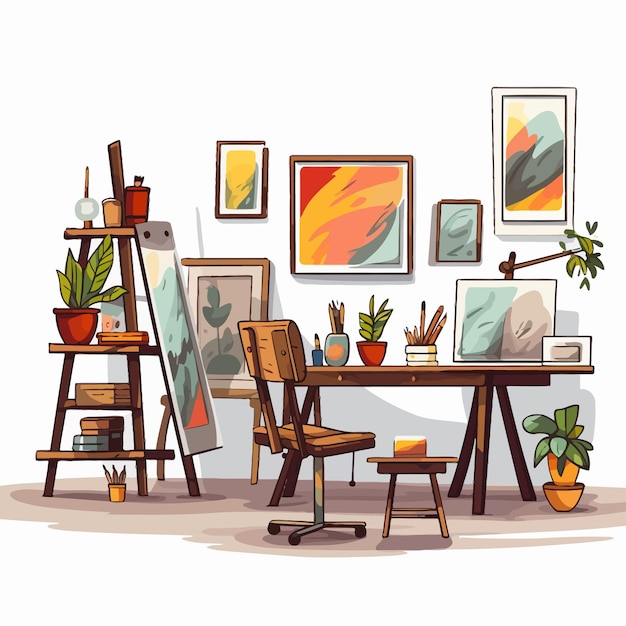 Art_studio_interieur_meubels_en_apparatuur