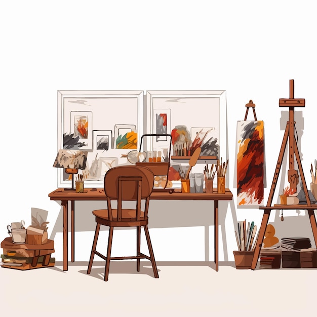 Art_studio_interior_furniture_and_equipment (Искусство_студия_интерьер_мебель и_оборудование)