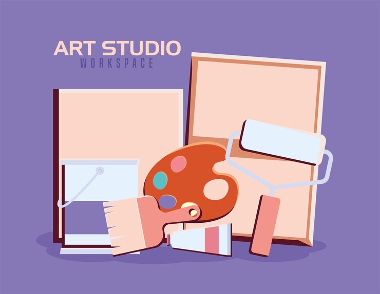 Vector art studio poster