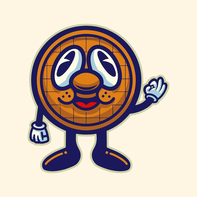 art style vector pancakes character