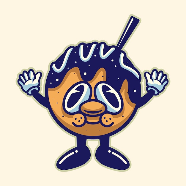 art style vector Takoyaki character