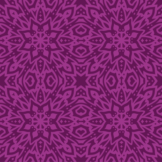 Art with abstract purple tribal tile pattern