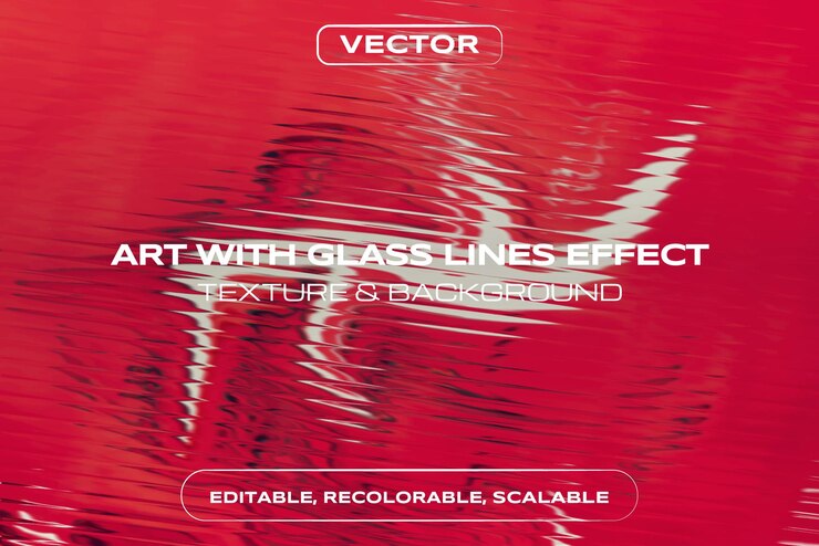 Vector art with glass lines effect