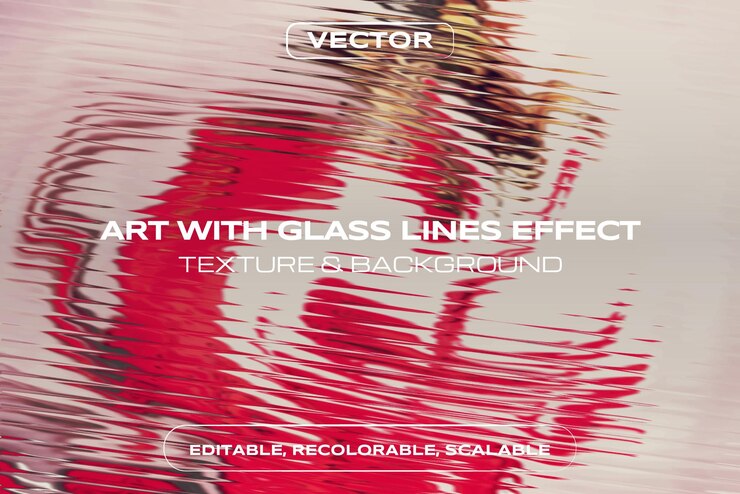 Vector art with glass lines effect