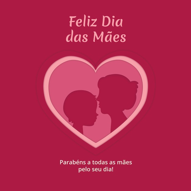 Arte de feliz dia das mães