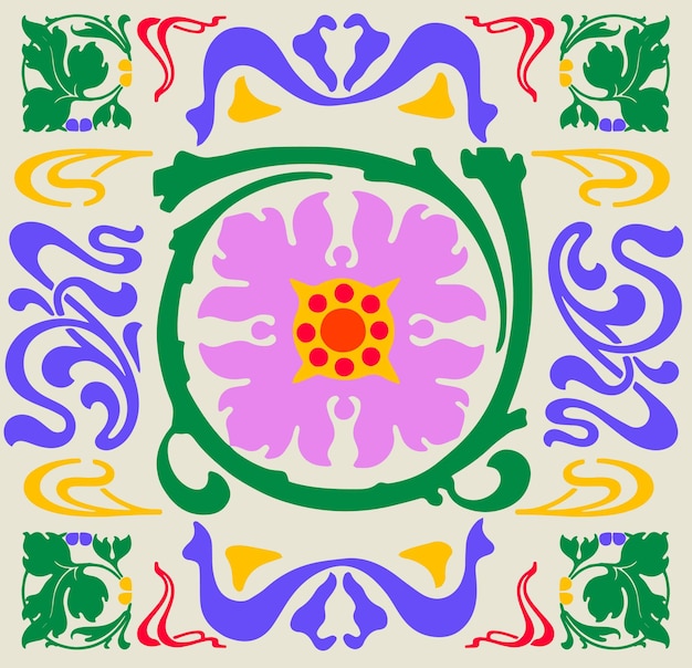 Vector arte ornamental flor