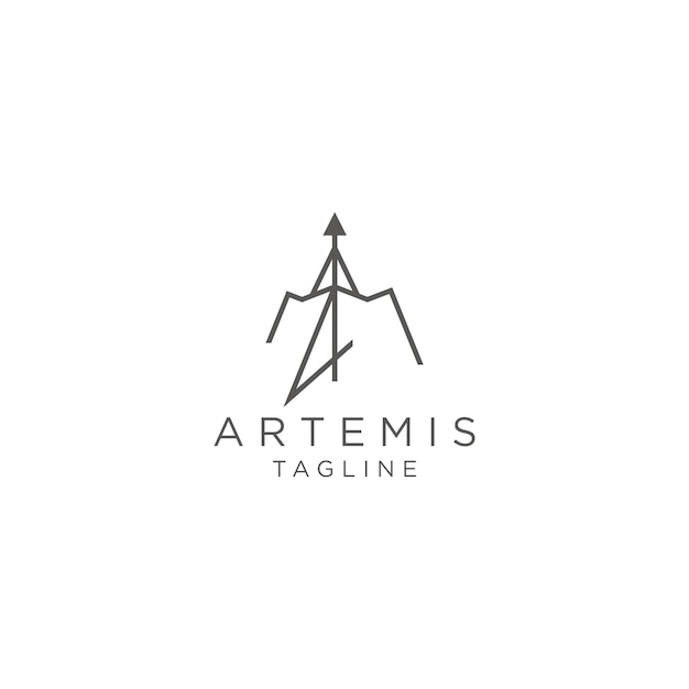 Шаблон логотипа Artemis с плоской векторной иллюстрацией