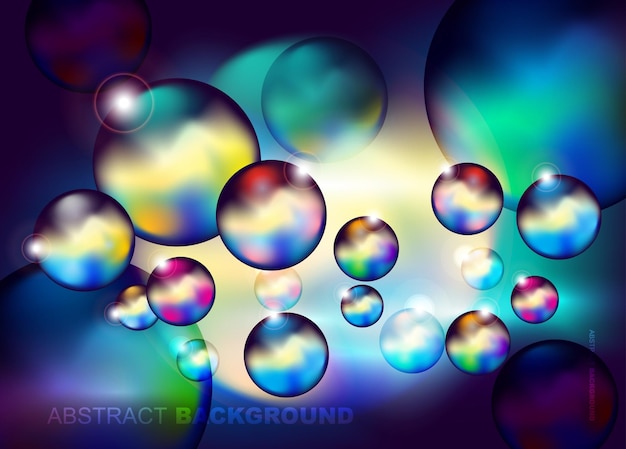 An artful colorful background with bubbles Abstract background