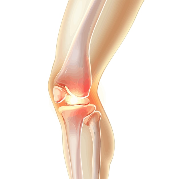 관절염_of_the_human_knee_joint_vector