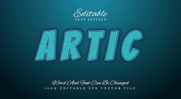 Шаблон текстового эффекта ARTIC