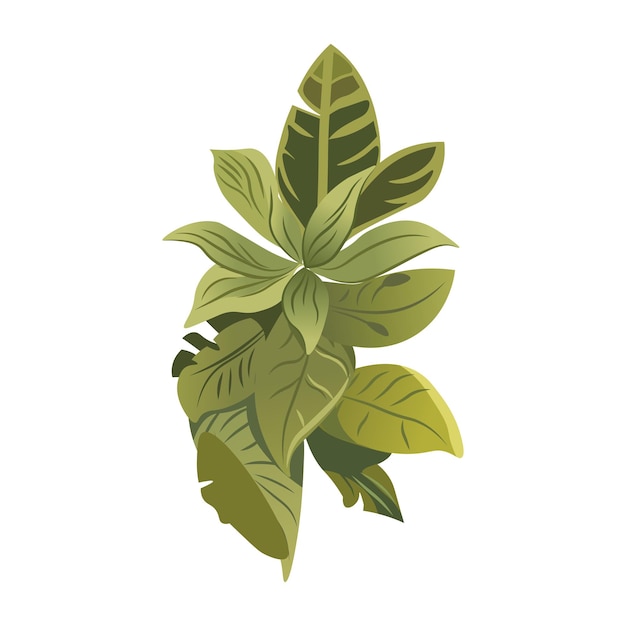 Artichelen tropical plant This enchanting illustration feature a vibrant jungle plant