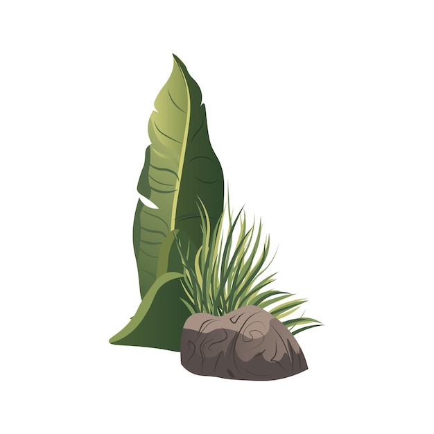 Тропическое растение артихелен эта яркая иллюстрация изображает живое растение джунглей