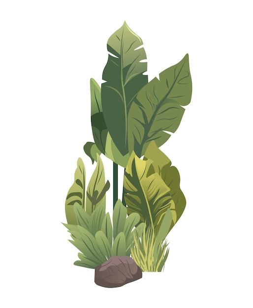 Artichelen tropische plant Deze zorgvuldig weergegeven illustratie toont een levendige jungle planten