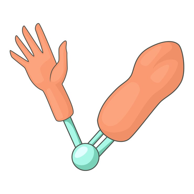Vector artificial elbow joint icon cartoon illustration of artificial elbow joint vector icon for web