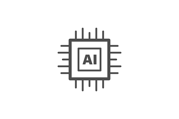 Artificial intellegence AI icon vector design