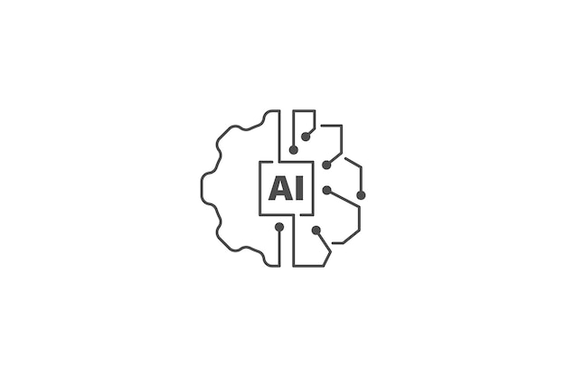 인공 지능 AI 아이콘 벡터 디자인