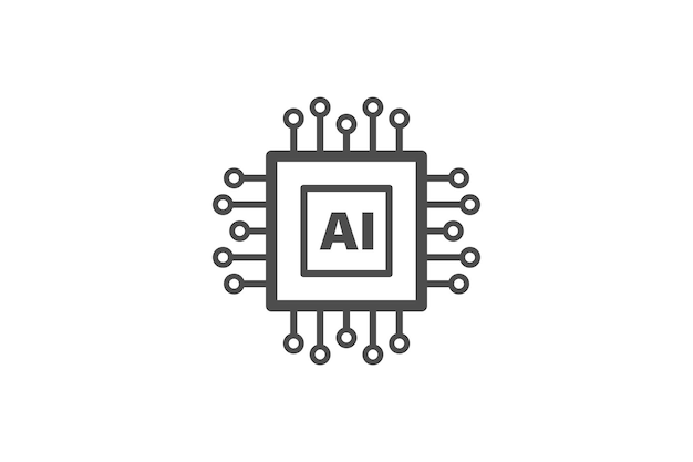 Vector artificial intellegence ai icon vector design