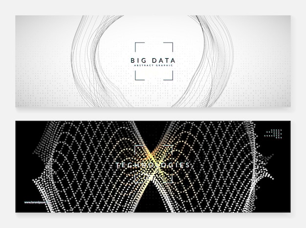 Artificial intelligence. abstract background. digital technology, deep learning and big data concept. tech visual for networking template. wavy artificial intelligence backdrop.