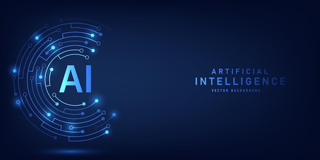 Artificial intelligence abstract background futuristic Hitech style Technology concept design