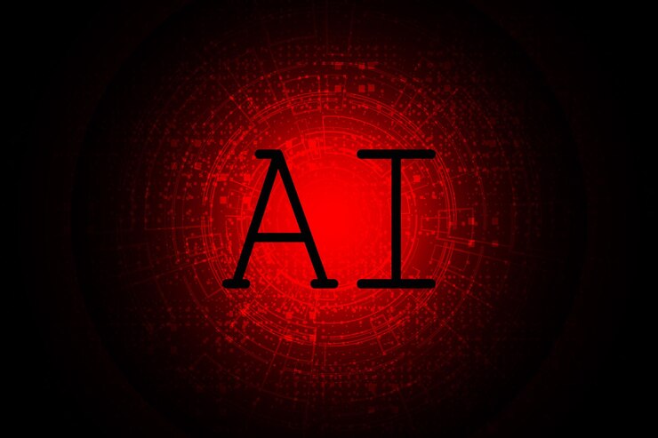 Vector artificial intelligence ai chipset on circuit board futuristic technology concept
