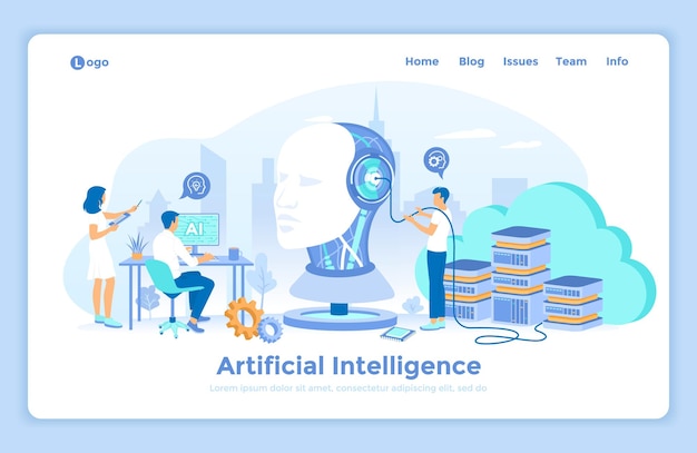 Artificial Intelligence AI Future technology Digital brain Machine learning Data mining Robot h