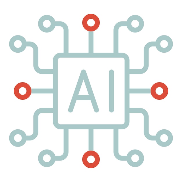 artificial intelligence ai processor chip icon