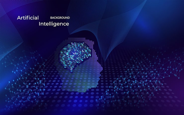 Vector artificial intelligence background abstract neural network flow with glowing data lines and particles futuristic machine learning deep neural system and digital technology concept vector