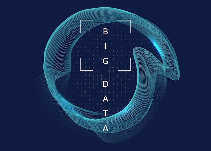 Vector artificial intelligence background technology for big data vis