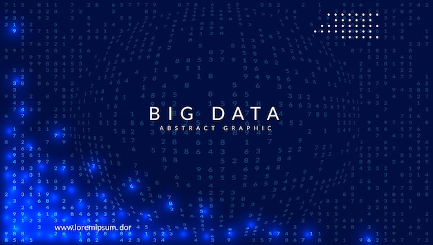 Vettore sfondo di intelligenza artificiale la tecnologia per i big data vis