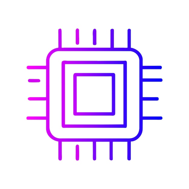 Иллюстрация векторной графики чипа искусственного интеллекта формат исходного файла EPS масштабирование без потерь ic