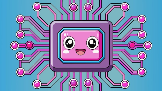 人工知能チップ ベクトル グラフィックス イラスト EPS ソース ファイル フォーマット 損失なし スケール