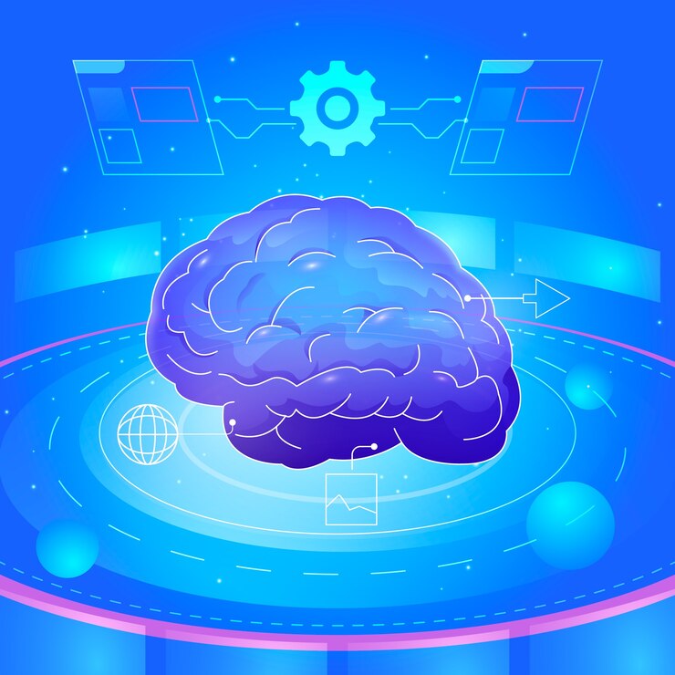 Vector artificial intelligence concept