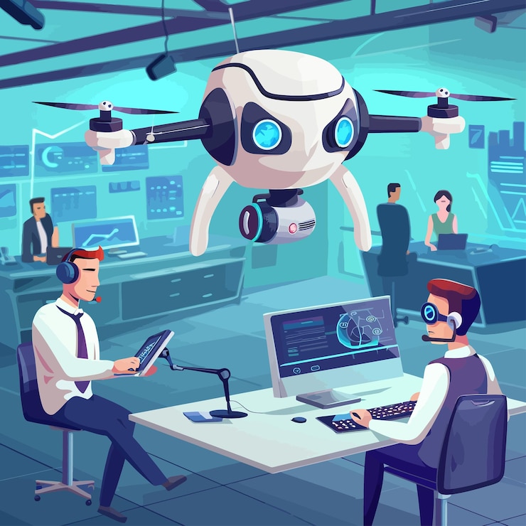 Vector artificial intelligence concept